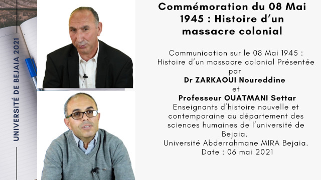 Commémoration du  08 Mai 1945 : Histoire d’un massacre colonial