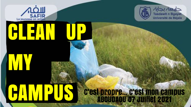 Projet SAFIR, opération clean up my campus sous le slogan
