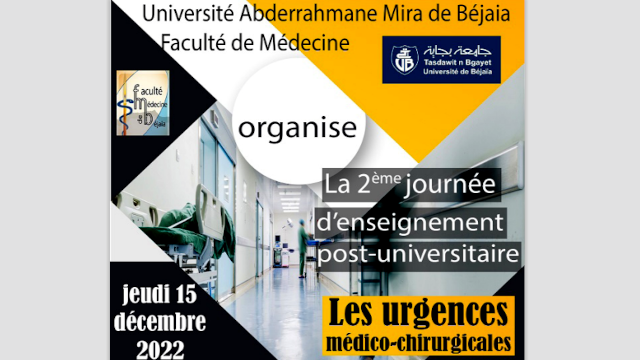 Ouverture, de la 2ème journée d&rsquo;enseignement post-universitaire, sur les urgences médico-chirurgicales