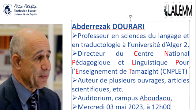 Débat conférence Pr DOURARI A., le plurilinguisme algérien…