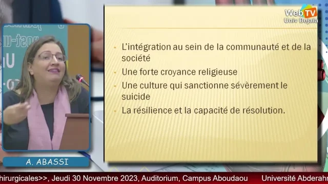 Conférence animée par: Dr Amel ABASSI, CHU de Bejaia