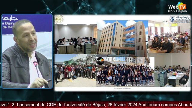 Présentation de Dr LAIFAOUI Abdelkrim ( directeur de l’incubateur de l’université de Béjaia) sur l’entrepreneuriat étudiant