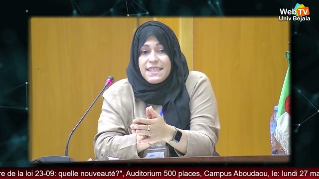 Conférence animée par: Dr. AREZKI Nabila, MCB, Université de Bejaia