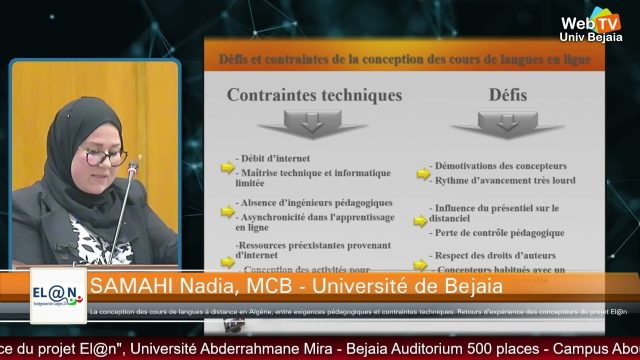 Conférence présentée par: SAMAHI Nadia, MCB – Université de Bejaia