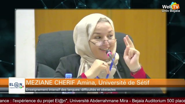 Communication de Mme MEZIANE CHERIF Amina, Université de Sétif