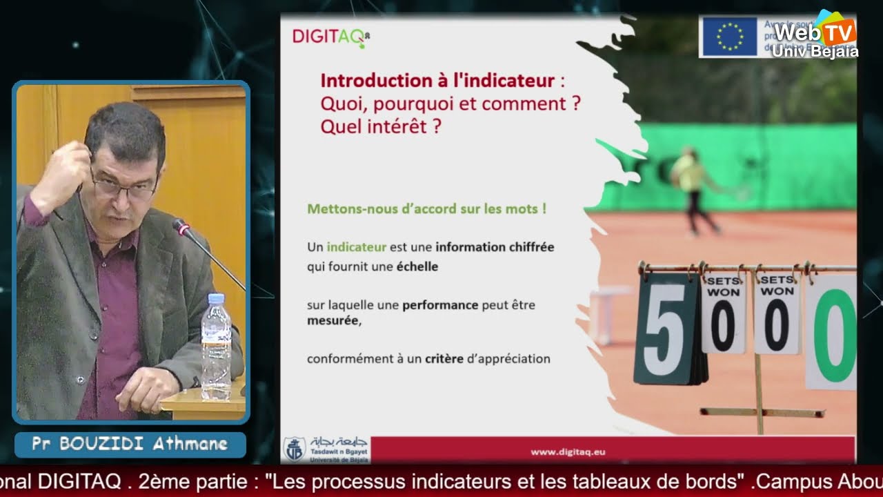 La suite, de la formation à l'échelle locale, assurée par Pr BOUZIDI Athmane, Responsable de la Cellule Assurance Qualité, dans le cadre du projet international "DIGITAQ"