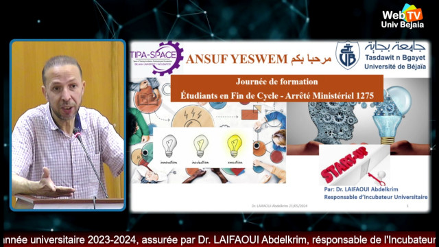 La suite de la formation, assurée par:  Dr LAIFAOUI Abdelkrim, dédiée aux étudiants en fin de cycle, inscrits dans le cadre de l’arrêté ministériel 1275 de l’année universitaire 2023/2024.