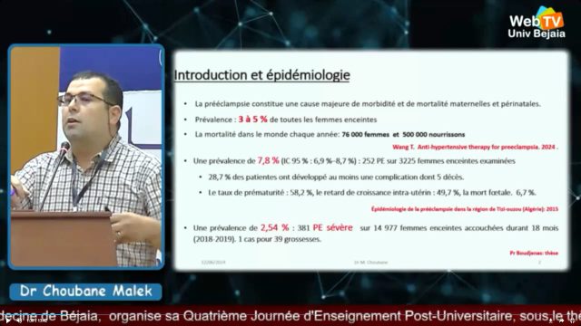 Conférence animée par: Dr CHOUBANE Malek, Maître-assistant, Faculté de Médecine-Bejaïa