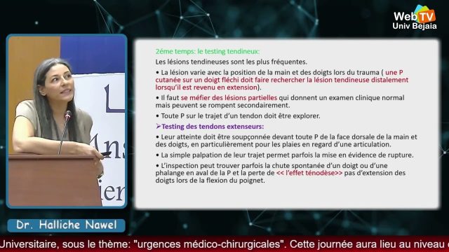 Conférence animée par: Dr HALLICHE Nawel, Maître assistante, CHU Béjaïa, Faculté de Médecine-Bejaïa