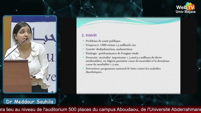 Conférence animée par: Dr MEDDOUR Souhila, Maître-assistante, CHU Béjaïa, Faculté de Médecine-Bejaïa