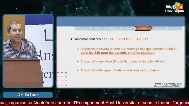 Conférence animée par: Dr N. SIFOUR, Service de Chirurgie, CHU Béjaïa, Faculté de Médecine-Bejaïa