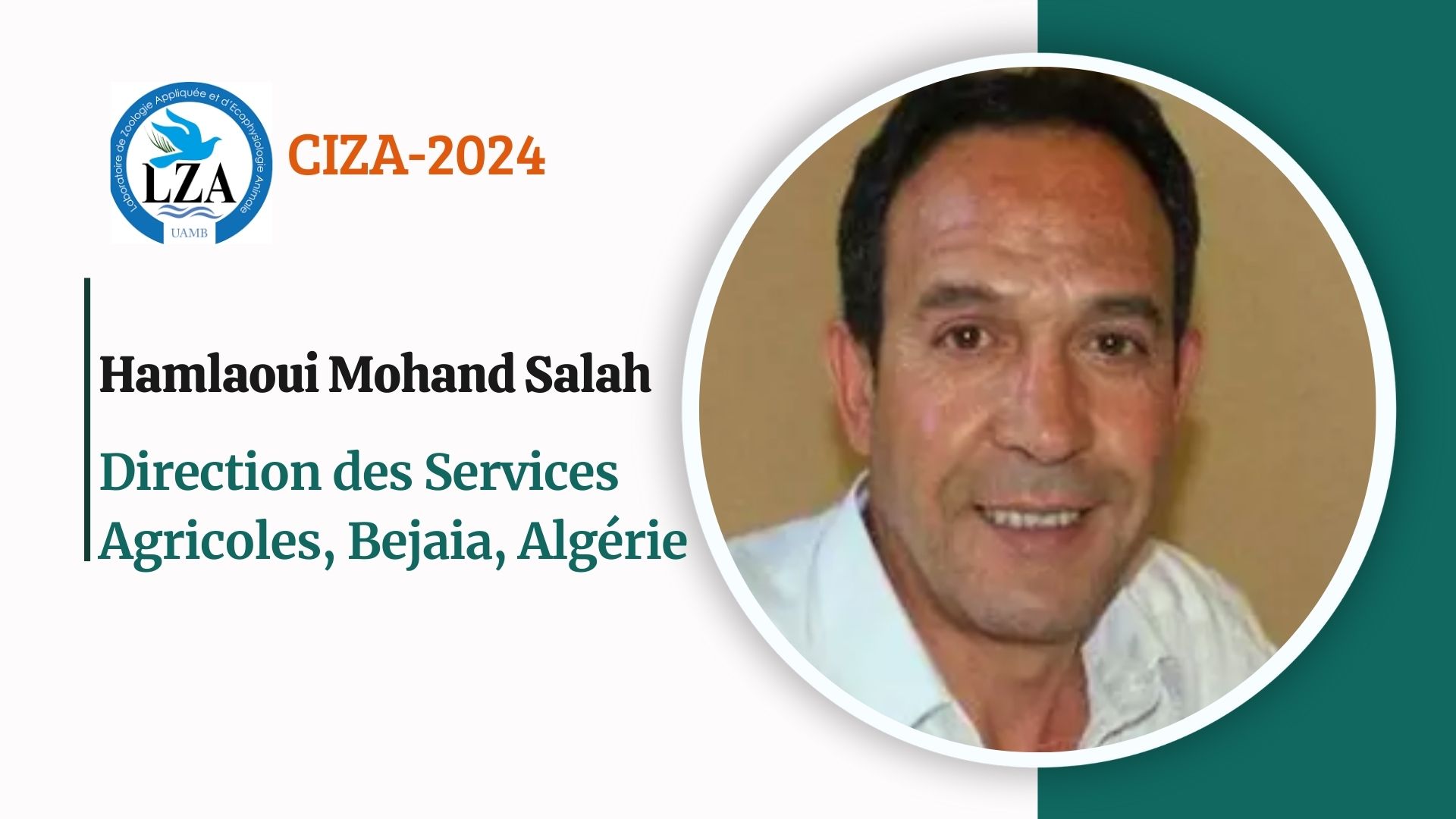 Hamlaoui Mohand Salah ciza2024 14 15 oct 2024 Communication de M. Hamlaoui Mohand Salah (Direction des ServicesAgricoles, Bejaia, Algérie) : Bio-ecologie du Xylomedes coronata (Marseul,1883) (Coleoptera : Bostrychidae), nouveau ravageur de l’olivier, dans larégion de Bejaia (Algérie).