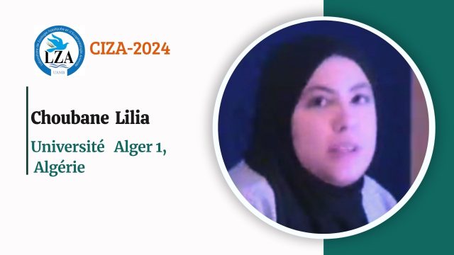 Communication de Mme. Choubane Lilia, (Univ. Alger 1, Algérie) : Laleishmaniose cutanée en Algérie, focus sur le foyer de Biskra