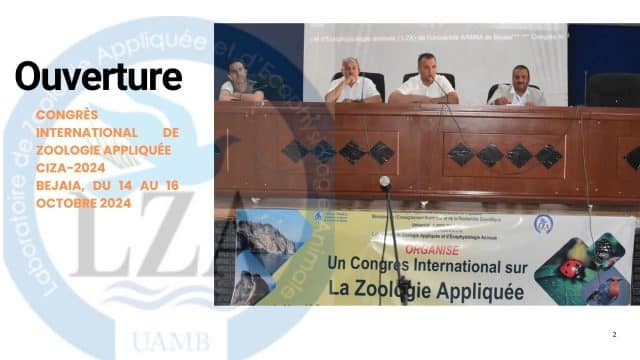 Congrès International de Zoologie Appliquée CIZA-2024, du 14 au 16 Octobre 2024