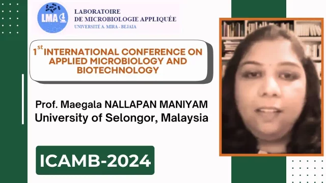 Communication par visioconférence de Prof. Maegala NALLAPAN MANIYAM (University of Selongor, Malaysia): Isolation andCharacterization of Indigenous Microbial Strains from Batik Wastewater: Unveiling Their Potentialfor Enhanced Wastewater Treatment.