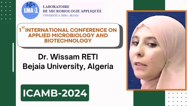 Communication de Dr. Wissam RETI (Bejaia University, Algeria): Optimization of lead biosorption yieldby Streptomyces sp DBPb2 using the response surface methodology.