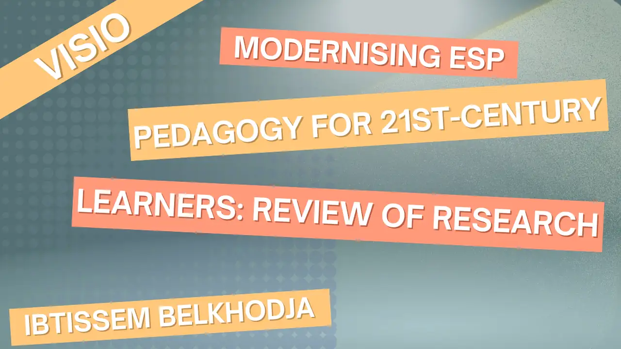 Ibtissem Belkhodja, "Modernising ESP pedagogy for 21 st-century learners: review of research . Conférence internationale sur « L’anglais à des fins spécifiques en action : combler le fossé entre l’université et le secteur socio-économique » 27-28 novembre 2024 – L’événement est organisé par la Faculté des Arts et Langues et le Laboratoire LESMS. Université A-MIRA Bejaia. Date: 27 novembre 2024