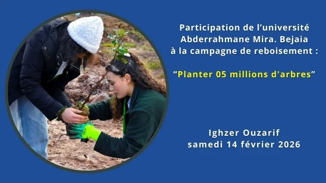 La participation de l’université A-Mira Bejaia à la campagne de reboisement nationale
